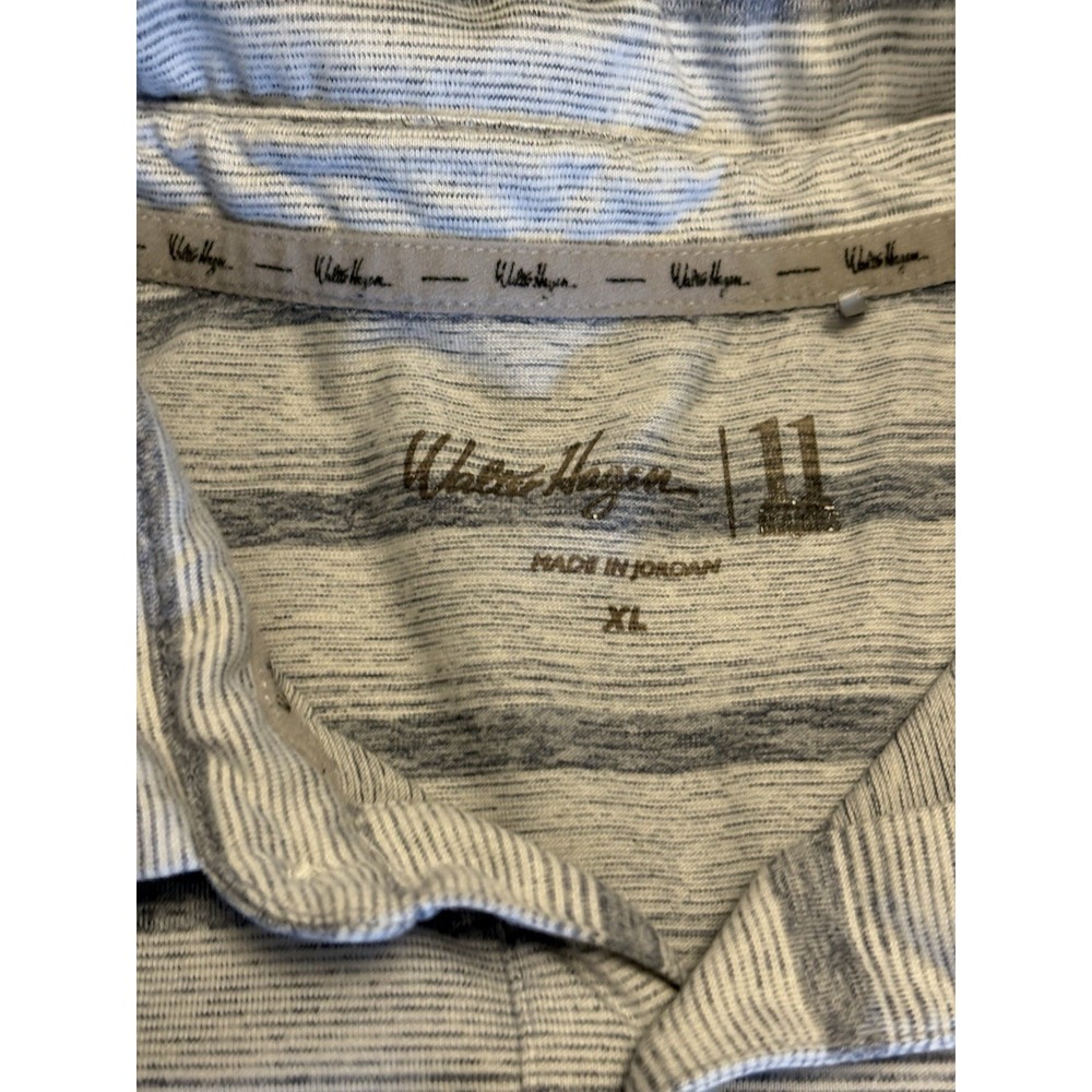 Walter Hagen XL Blue Stripe Golf Polo Shirt Performance Short Sleeve 11 Majors - Picture 3 of 8